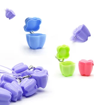 10vnt./lot Nauja spalvinga plastikinė kūdikių krūtų dantų dėžutė