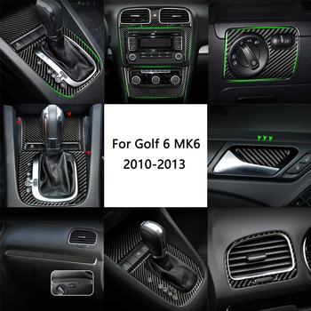 Automobilio anglies pluošto centro valdymo CD skydelis Oro išleidimo pavarų perjungimo durys Dubuo Priekinių žibintų jungiklio dangtelio rėmas Vidinė apdaila VW Golf 6 MK6