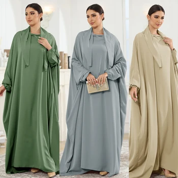 Drugelis Abaya Aukštos kokybės Nida Eid musulmonų islamo drabužiai moterys plius dydis Ramadano chalatas ilgas maldos drabužis suknelė oversized