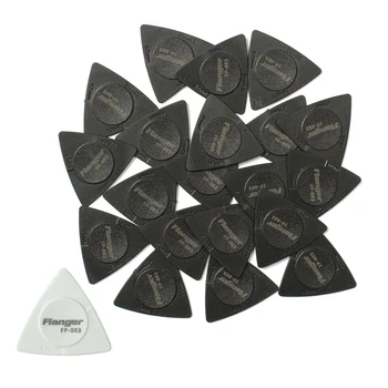 flanšas 20 vnt trikampis-gitaros kirtikliai 1,0 0,75 0,5 mm storio PC + ABS medžiagos antislipo stiliaus kirtikliai juoda ir balta