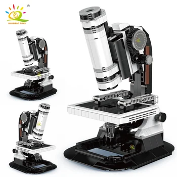 HUIQIBAO 545PCS City Mini mikroskopo modelis Surinkite statybinius blokus Pagrindinis Tyrinėkite mokomąsias kaladėles Žaislai vaikams Dovanos