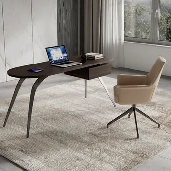 itališkas minimalistinis stalas lengvas prabangus modernus paprastas aukštos klasės specialios formos dizaino pojūčio studijos vyresnysis stalas medžio masyvo stalas
