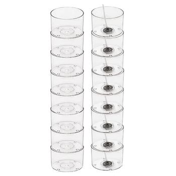 JHD-200 vnt arbatos šviesos žvakių puodeliai-plastikiniai skaidrių žvakių gaminimo rinkiniai -200 vnt Žvakių dagtis - žvakių vaško stiklainių formos
