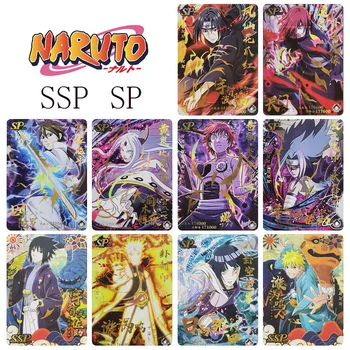 Naruto SSP SP serija Retų žaidimų kolekcija Flash kortelė Uzumaki Naruto anime personažas Animacinis stalo žaidimas Žaislai Berniukai Kalėdų dovanos