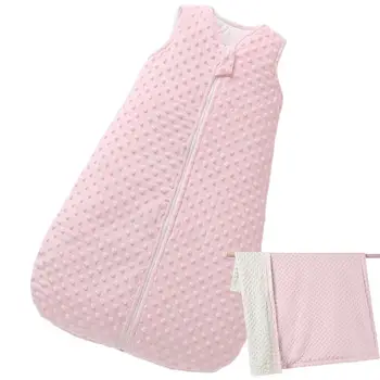 Naujagimio miegmaišis Žieminis minkštas pliušinis miegmaišis Medvilninis maišas be rankovių Unisex miego maišas Dvipusis užtrauktukas žiemos rudeniui