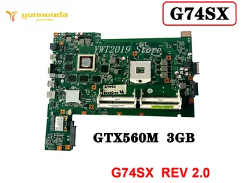 Originalas ASUS G74SX nešiojamojo kompiuterio pagrindinei plokštei GTX560M 3 GB GPU 2D HM65 DDR3 G74SX REV 2.0 išbandytas geras nemokamas pristatymas118