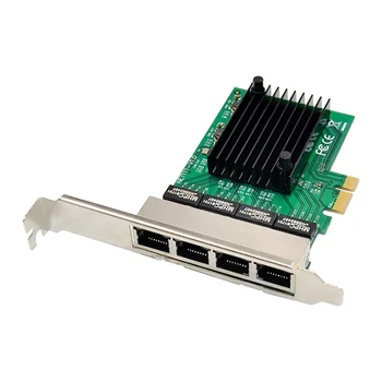 PCIE tinklo plokštė PCI-E X1 4 prievado gigabitų eterneto serverio tinklo plokštės adapteris meilei Fast Sea Spider ROS minkštas maršrutizatorius