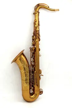 Rytų muzika tamsaus aukso lako tenorinis saksofonas Mark VI tipas no F# pagal PC dėklą