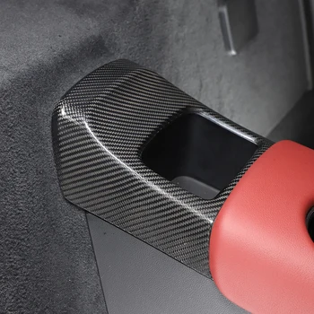 skirta TOYOTA SUPRA MK5 A90 2019-2023 Real Carbon Fiber Porankių dėžutė Galinės daiktadėžės rėmo dangtelio apdailos lipdukas Automobilių aksesuarai