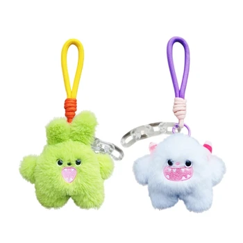 Soft Plush Cartoon Furry Toy Backpack Keychain Keyring Wallet Ornament Keyholder drop shipping