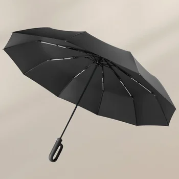 Sun Men Buckle Vėjui atsparus skėtis Kelioninė lauko apsauga Automatinė Stiprus dideliems skėčiams nešiojamas