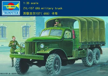 Trumpeter 01001 1/35 ZIL-157 6X6 Military Truck plastikinių modelių rinkinys