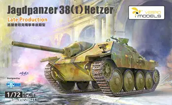 VESPID VS720021 1/72 Scale Jagdpanzer38(t)Hetzer vėlyvos gamybos modelio rinkinys