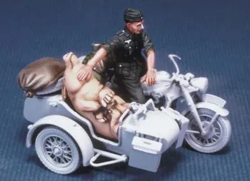 1/35 Dervos figūrinių modelių rinkiniai Scenos motociklininkas su kiaule(be moto) Nesurinktas nedažytas