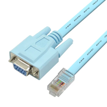 1.5M Moteriško tinklo adapterio kabelis Cisco konsolei RJ45 į Rs232 DB9 COM nuoseklusis prievadas