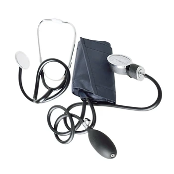 1 gabalas rankinis sfigmomanometras dvigubo vamzdžio dvigubos galvutės stetoskopas su stetoskopu