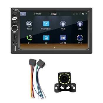 1 Komplektas Carplay Android Auto 7In jutiklinis ekranas Radijas Automobilių multimedijos grotuvas Mirror Link Bluetooth AUX kamera