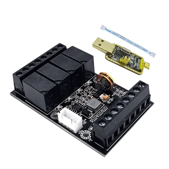 1 Nustatykite PLC modulio delsos modulį FX1N-10MR PLC pramoninė valdymo plokštė + USB TTL kabelio analoginis įvesties / išvesties programuojamas modulis