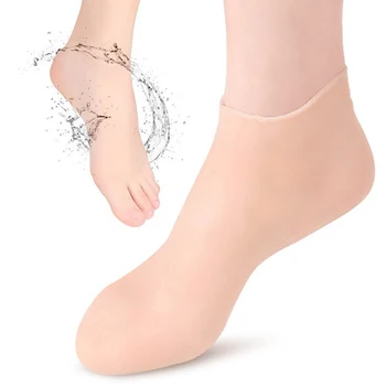 1 Pora Pėdų & Rankų priežiūra Drėkinamosios silikoninės gelio kojinės Pėdų odos priežiūra Anti Cracking SPA Namų naudojimas, kad būtų išvengta remonto įtrūkimų