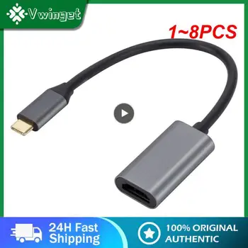 1 ~ 8PCS C į HDMI suderinamas adapterio kabelis C tipo 4K USB 3.1 HDTV keitiklio kabelis projektoriaus kompiuteriui MacBook nešiojamasis kompiuteris