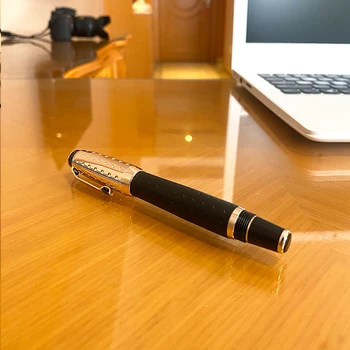 100% brandneue Luxus schwarz klassischen Brunnen Kugel Kugelschreiber Signatur Stift Büro Schule Schreib bedarf Büromaterial