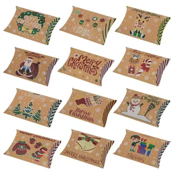 10vnt Kalėdinės pagalvės saldainių dėžutės Kalėdinė dekoracija namams 2023 m. 