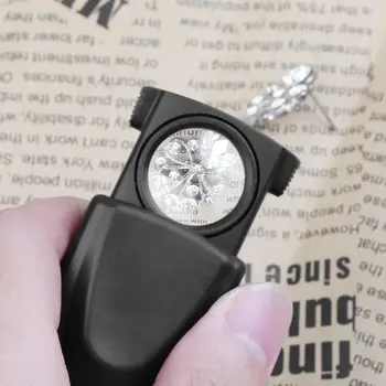 10X LED sulankstomas didinamasis stiklas mini kišeninis mikroskopas Traukimo tipas Papuošalų skaitymas Lupa