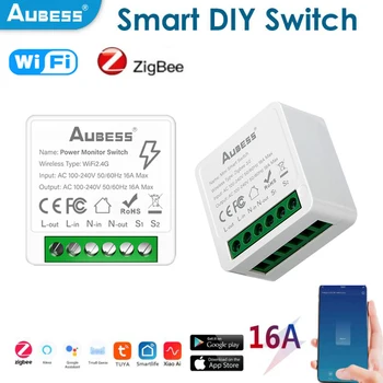 16A Tuya Zigbee/WIFI Smart Switch Support 2-Way Control Gateway APP nuotolinio valdymo pultas Išmanusis gyvenimas veikia su Alexa ir Google Home