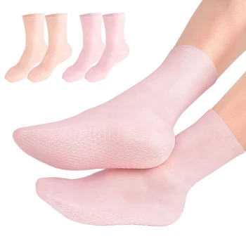 1Pair kojinių pado amortizacinės ir pėdų apsaugos paplūdimio kojinės vyrams ir moterims Aukštos elastingos odą maitinančios kojinės