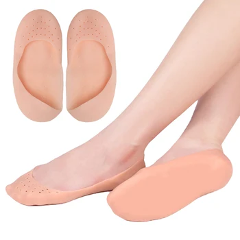 1Pairs Silikoninės drėkinamosios pėdų priežiūros kojinės Anti Feet Odos sausumas Įtrūkimai Pleiskanojantis negyva oda Pašalinti apsauginę skausmo malšinimo priemonę