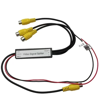 1pc DC 12V automobilinės kameros kabelio adapteris Automatinė elektronika Prijunkite laidus Av 2 Būti 1 Av In arba Av Out daugumai automobilių DVR įrašymo įrenginys