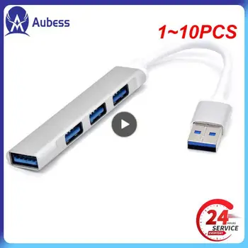 1~10PCS 3.0 Hub USB Hub 4 Port High Speed Type c Splitter 5Gbps For PC Computer Accessories Multiport HUB 4 USB 3.0 2.0 Ports