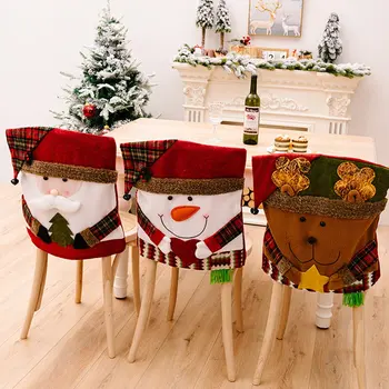 2023 kalėdinės kėdės užvalkalas Valgomojo kėdės užvalkalai Kalėdų senelio elastingas sėdynių dėklo užvalkalas 2024 m. 