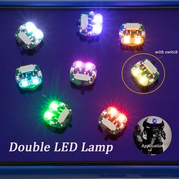 2vnt Dvigubo LED lempos jungiklio valdymo žaislai 1.0 * 1.0cm Nereikia magneto kelių spalvų pasirinkimų 