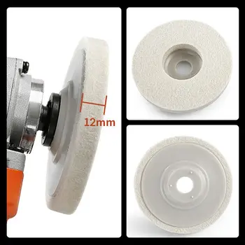 2Vnt Vilnos poliravimo ratas diskų šlifavimo pagalvėlės kampinis šlifuoklis ratas veltinis poliravimo diskas metalo marmuro stiklo keramikai