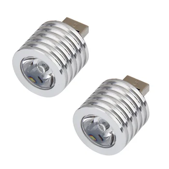 2X Aliuminis 3W USB LED lempa Lizdo prožektorius Žibintuvėlis Balta lemputė