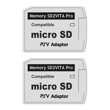 2X Sd2vita 5.0 atminties kortelės adapteris, skirtas PS Vita PSVSD micro-SD adapteriui PSV 1000/2000 PSTV FW 3.60 Henkaku Enso System