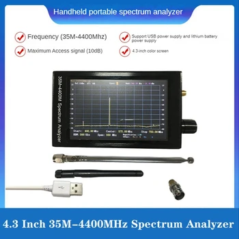 35M-4400Mhz 50Ω rankinis nešiojamasis spektro analizatorius STM32F407 RF aukšto dažnio EMC spektro analizatorius