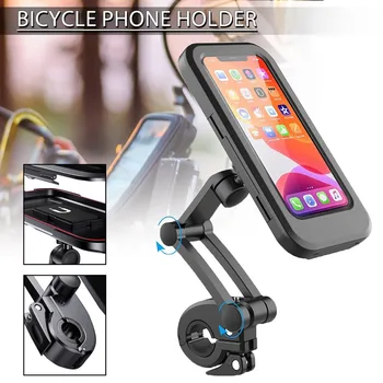 360 laipsnių dviračio motorinis dviratis Neperšlampamas telefono dėklas Laikiklis visiems mobiliesiems telefonams, tinkantiems dviračiams Motociklai