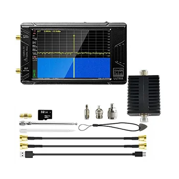4 colių spektro analizatorius - V0.4.5.1 100KHz-5.3GHz įmontuota 3000MAh baterija &32GB SD kortelės RF signalų generatorius QRP radijas