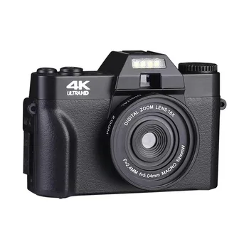 4K HD Retro skaitmeninė kamera Profesionali skaitmeninė kamera WIFI internetinės kameros plataus kampo 16X skaitmeninio priartinimo vaizdo kamera atverčiamas ekranas