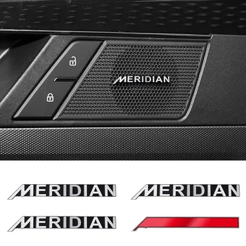 5vnt/10vnt aukštos kokybės metalinis MERIDIAN logotipas automobilis Hi-Fi garsiakalbio garsas garsiakalbis Ženklelis stereofoninis Emblemos lipdukas Automatinio stiliaus priedai