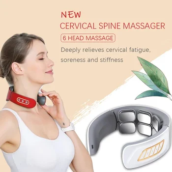 6 Masažo galvutės Karštas kompresas Pulsinis Minkymas Pečių masažo aparatas Giliųjų audinių skausmas Nuovargio malšinimas Išmanusis kaklo masažuoklis