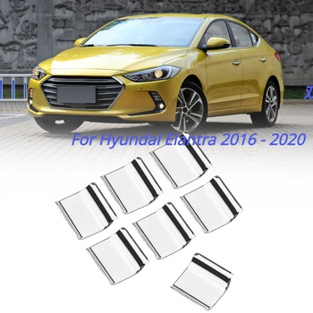 7Pcs/Set ABS Chrome automobilio durų langų jungiklio pakėlimo mygtuko dangtelio apdaila Hyundai Elantra 2016 - 2020 Priedai