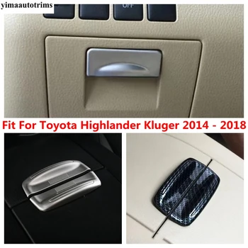 ABS centrinės konsolės porankių dėžutės skydelis / pagrindinės vairavimo pirštinių dėžutės blizgučių dangtelio priedai Toyota Highlander Kluger 2014 - 2018