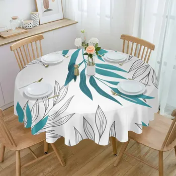 Abstraktūs dažai Aliejinė tapyba Violetinė neperšlampama staltiesė Stalo dekoravimas Vestuvių namai Virtuvė Valgomasis Apvalus stalas