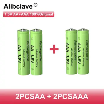 Alibciave 100% Original 1.5V AA+AAA Įkraunama baterija NI-MH 1.5V baterija laikrodžiams pelės kompiuteriai žaislai ir pan