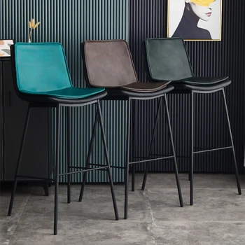aukštas šiuolaikinio dizainerio baro kėdės metalinis priėmimas sodas žaidimų baras kėdė sedanas registratūra Sgabello Cucina svetainės baldai