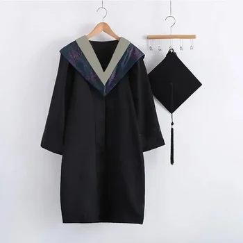 Bakalaureato baigimas 2023 m. Universiteto uniformos mokykla Bakalauro kepurė Unisex suknelės ceremonijos kostiumas