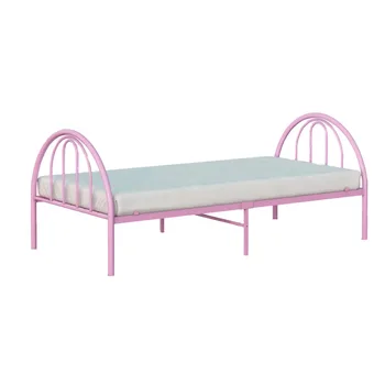 BK Baldai Bruklino klasikinė metalinė lova, dvivietė, rožinė lovos rėmo karalienė